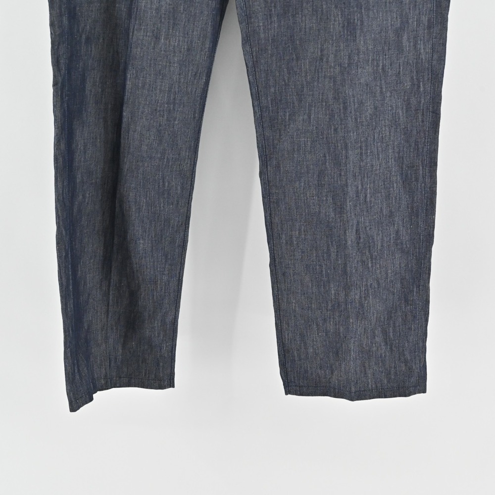 Canali Womens Trousers Size 54 Dark‎ Chambray Classic Tapered Pants Made Italy - Picture 9 of 11